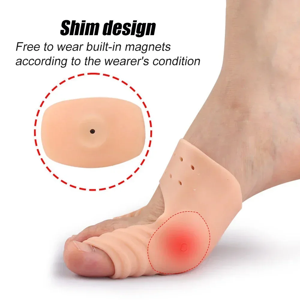 1 Чифт Ортопедични гуми за палеца на крака Сепаратор за палеца на Крака на Пресата за крака на Защита за здравето на краката Аналгезия за жени, Мъже