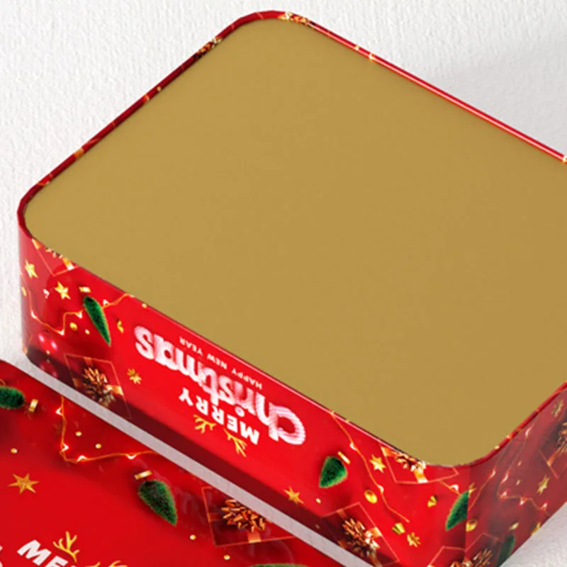 1БР Коледна Кутия шоколадови Бонбони Лидице Скоростна Подаръчни Кутии Коледа Принт Лидице Плоча Квадратен Кутия За Съхранение на Вечерни Аксесоари 
