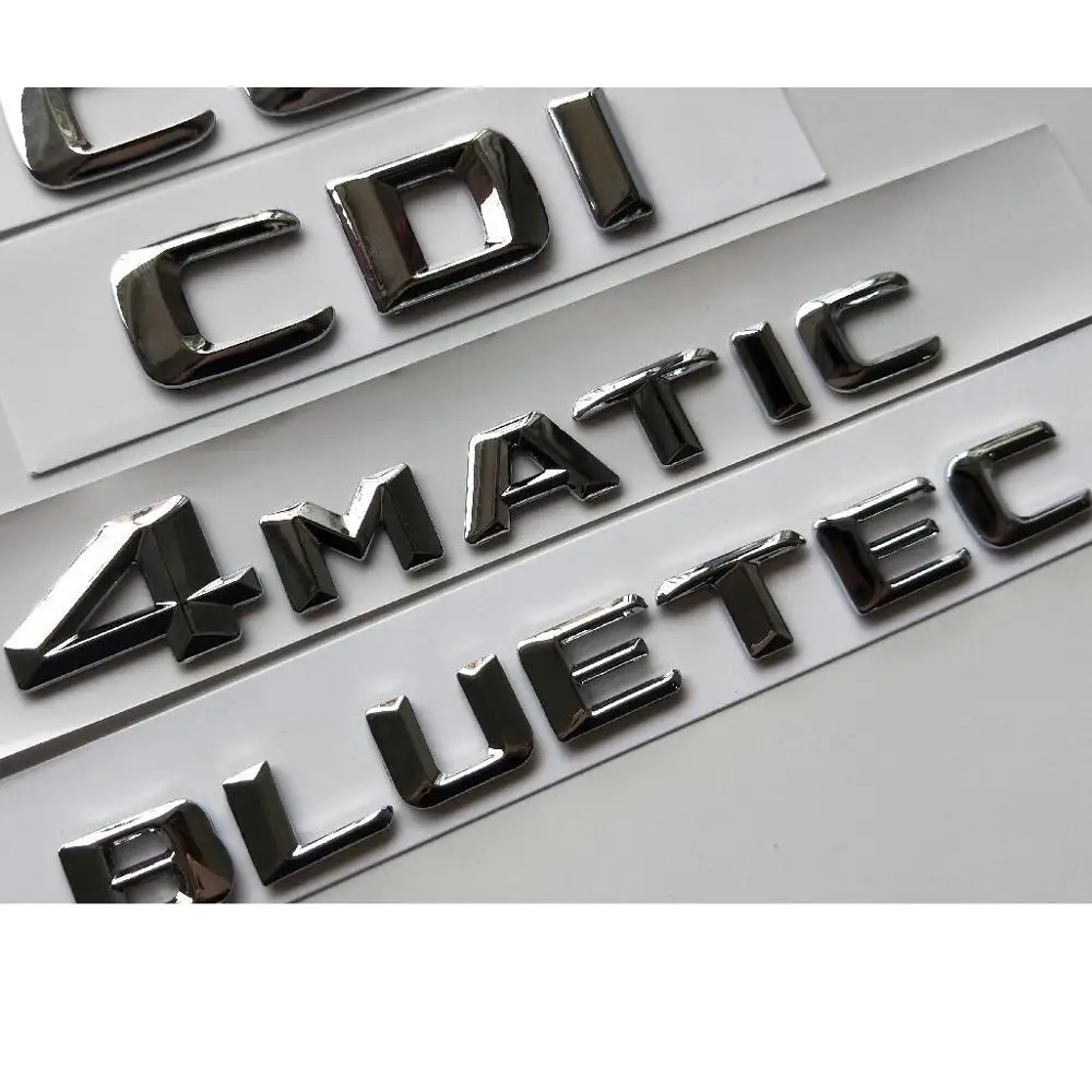 3D Хромирани Букви Икони На Багажника И Крилото на Mercedes Benz ML55 ML63 ML65 Символи AMG Емблема V8 BITURBO TURBO 4MATIC