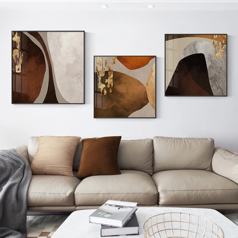 Абстрактни минималистичные цветни плакати върху платно и щампи, модерните стенни картини за хол, спалня, декориране на дома