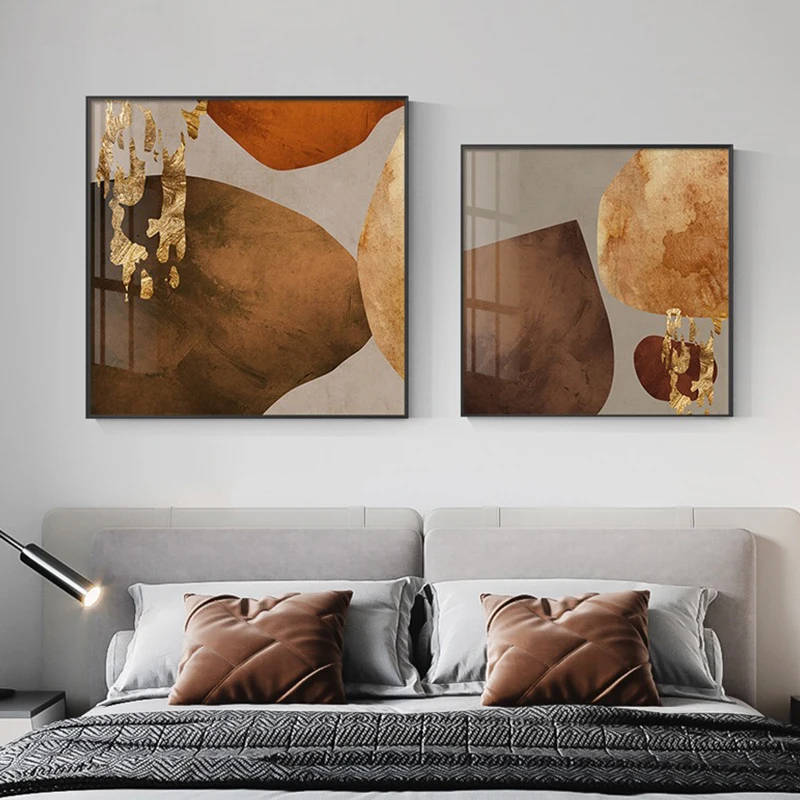 Абстрактни минималистичные цветни плакати върху платно и щампи, модерните стенни картини за хол, спалня, декориране на дома