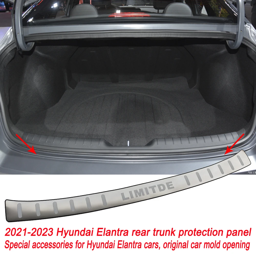 Автомобилни Аксесоари, Покритие На Багажника Протектор Броня Тампон Върху Праг От Неръждаема Стомана За Hyundai Elantra 2021 2022 2023