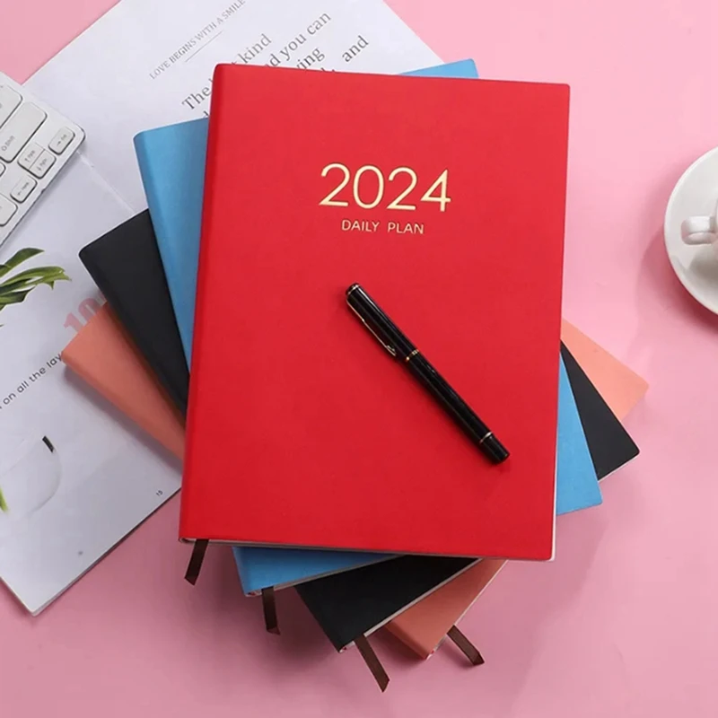 Бележник за планиране на 2024 година, Календар, Дебели бележник за ежедневно планиране, седмичен бележник, Офис и ученически принадлежности, трайни