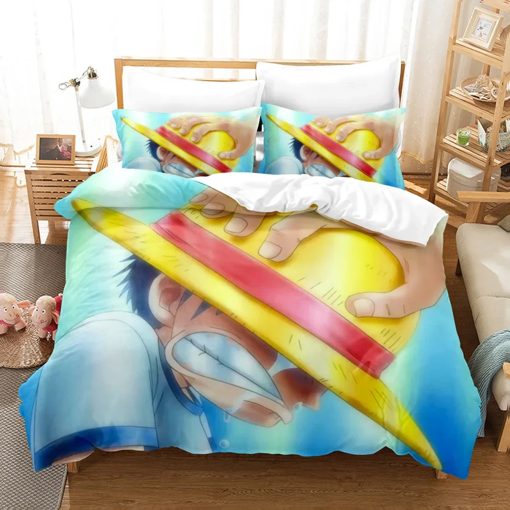 Комплект спално бельо от три елемента в студентски квартири японската манга Серия One Piece, даряващ топлина И комфортен нощен сън