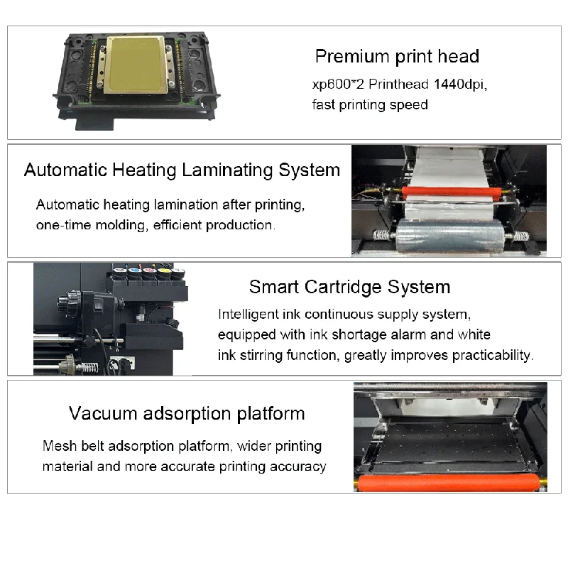 Печатаща глава A3 Xp600, принтер за UV-стикери Dtf, 30 см, Ролка за прехвърляне на фолио от PET-фолио Ab, ролка за uv-печат Dtf с ламинатором