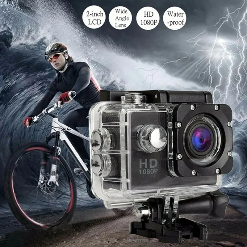 Професионална мини камера Водоустойчива Спортна камера Екшън видеокамера за спортен шлем на открито за Gopro Лесен за използване