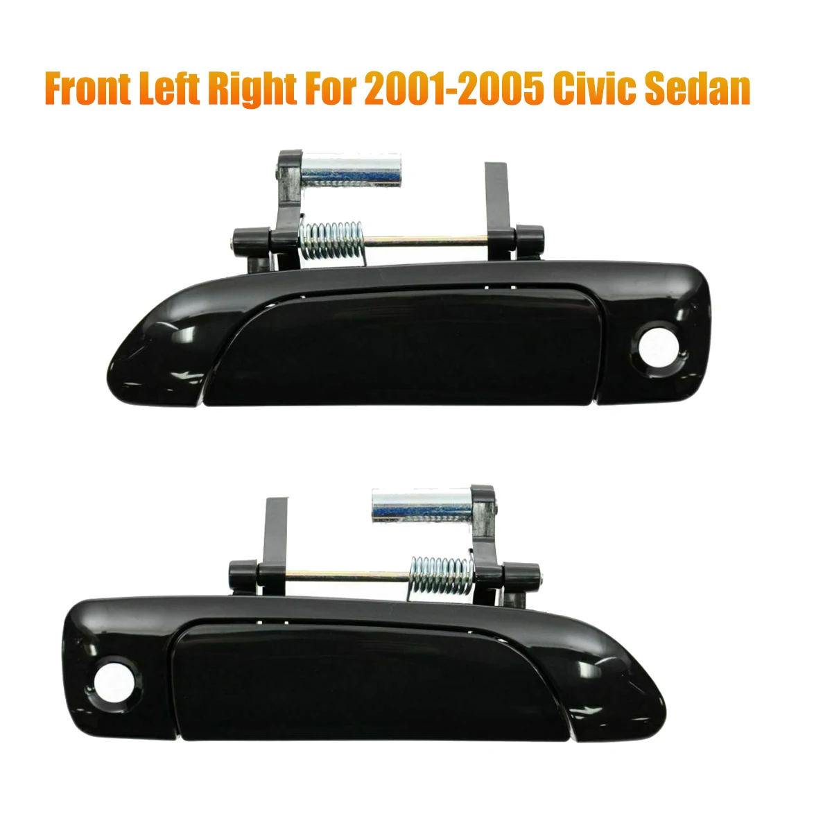 Размерът / видът на предните десни външни дръжки на вратите в черен цвят RH Новост за седан Honda Civic 2001-2005 година на издаване