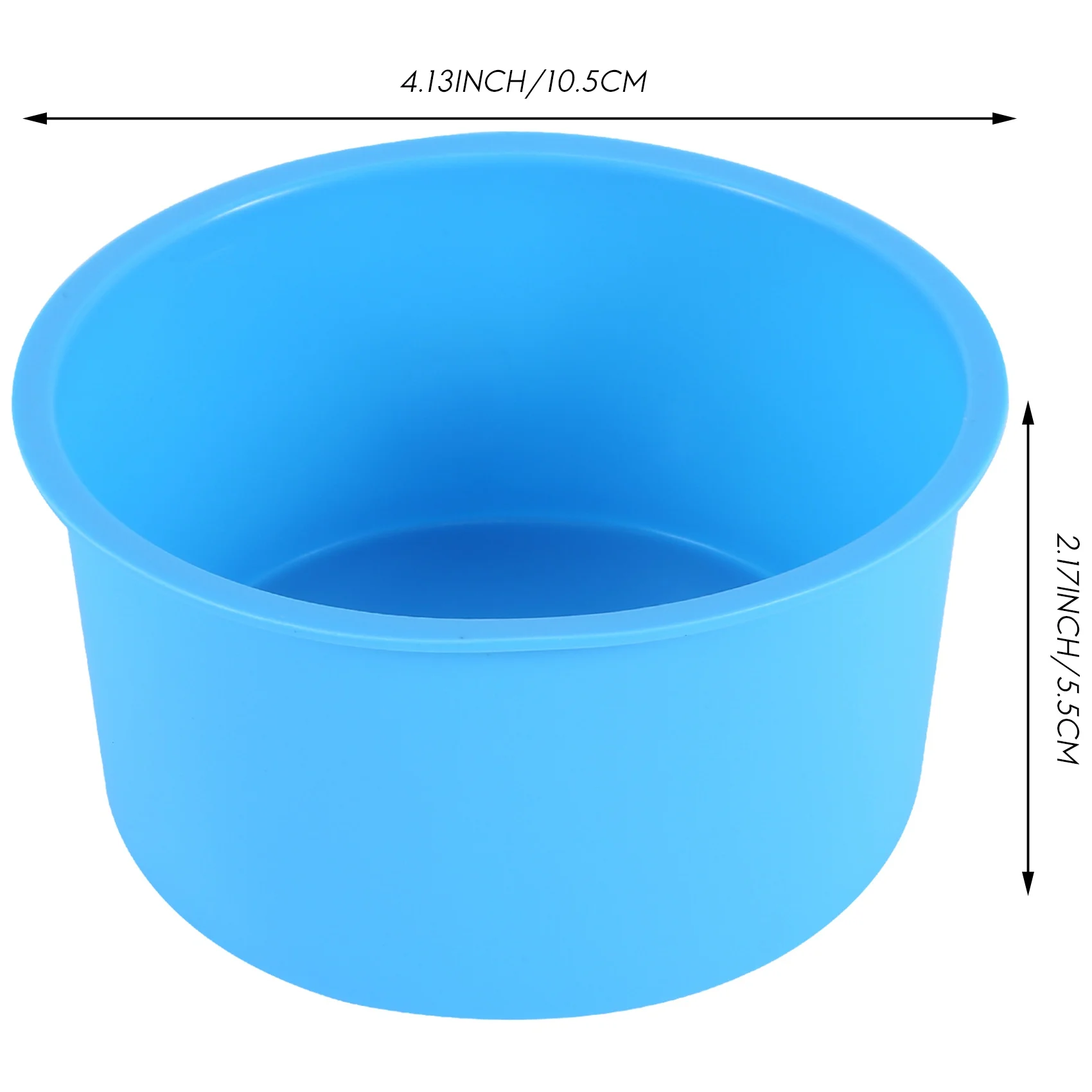 Силиконови мини-форма за торта, кръгла форма за печене с диаметър 4 сантиметра, на силиконова форма за печене с незалепващо покритие, форма за печене за еднократна употреба, в синьо, комплект от 6