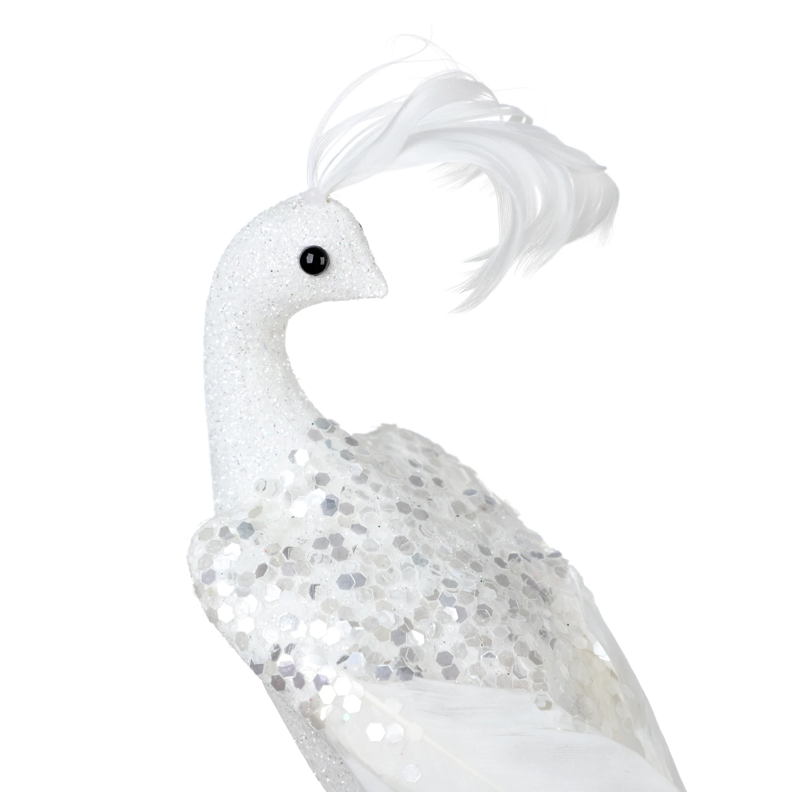 Статуя на бял Паун Изкуствени поролоновые пера на Птици Коледна украса на клипсах Сватба Коледен Фестивал за декорация на дома със собствените си ръце