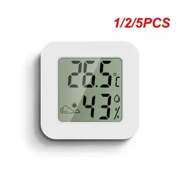 1/2/5ШТ Мини LCD Дигитален Термометър, Влагомер Електронен Влажност, Измерване на Температура Индикатор за Комфорт на Въздуха Термометър