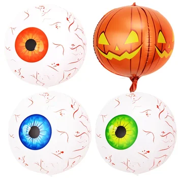 1 бр Halloween Party 4D Eyeball Balloons Надуваеми топки за очните ябълки, Украса за парти на Хелоуин ScaryTheme Party Supplies