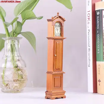 1 предмет, куклена къща в миниатюра 1:12, дървени подови часовници, Дедушкины часовници, модел кукольной мебели