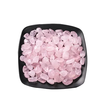 100 г розов кварц Чакъл Натурален кристал Размагничивающая бележчица 4 размера Лечебен енергиен камък, за аквариум Начало декор от Камък, Минерал