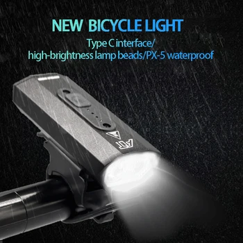 1000 Лумена Led Велосипеден фенер Предни Type-C USB Акумулаторна лампа Велосипедна фаровете Фенер за планинските пътища Аксесоари за велосипеди