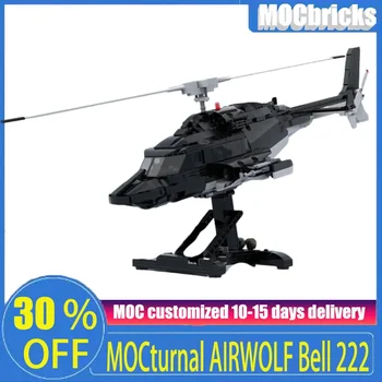 1039 бр. Хеликоптер Airwolf Bell 222 Special Ops, изработени по поръчка, модел Moc, технологични блокове, играчки-самолети, за изграждане на собствените си ръце за деца