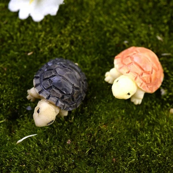 2 елемента от различни мини Модели на морски костенурки, Фигури от смола, Бонсай със собствените си ръце, Страхотна Градина, Пейзаж, Костенурка, Аксесоари за аквариум