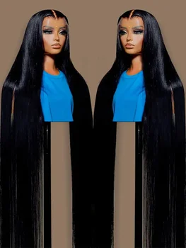 30-40-Цолови директни перуки, изработени от човешка коса на съвсем малък с камъни, Бразилски перуки, изработени от човешка коса в съвсем малък размер 13х4 за жени, предварително выщипанные 180%