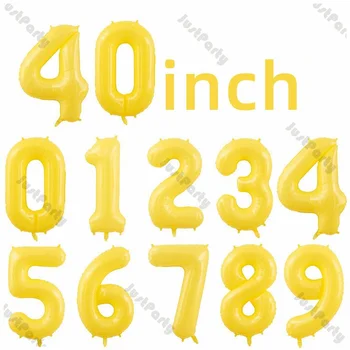 40-инчови Жълти Гигантски Балони с цифрите Две Сладки Лимон Голям Балон Рожден Ден на Принцеса Сватба Детски Душ Юбилейните Украса