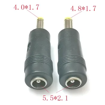 5ШТ 4.8 x 1.7 ММ Конектори-адаптери за штекерных накрайници 5.5 × 2.1 или 5.5 х 2.5 ММ Адаптер за захранване с топчета штекерными