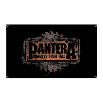 90x150cm Флаг Тежка Рок-Група Panteras С Принтом От Полиестер, Декоративен Банер Jemony 1, Банер За вашия интериор