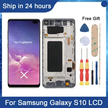 AiNiCole TFT дисплей За Samsung Galaxy S10 SM-G973F SM-G973U SM-G973W LCD Сензорен дисплей, Дигитайзер, резервни Части За Ремонт С Рамка
