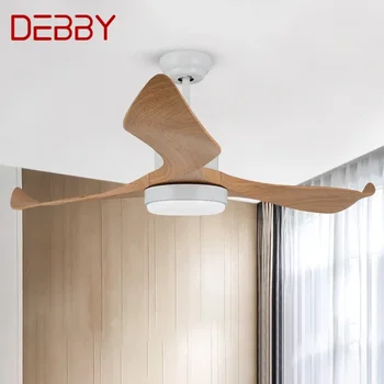 DEBBY Nordic LED Fan Light Модерен минимализъм Ресторант Хол, Кабинет вентилатор на Тавана с дистанционно управление Електрически вентилатор