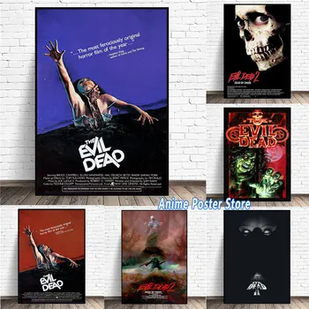 E-Evil D-Dead Класически Плакати От Филми на Ужасите Абстрактна Живопис Върху Платно и Щампи Стенни Художествени Картини за Домашен интериор Cuadros