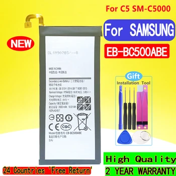 EB-BC500ABE 100% Нов, Висококачествен Батерия с капацитет 2600 mah За Samsung Galaxy C5 SM-в c5000, Разменени Батерия За Телефона, С Номер за Проследяване