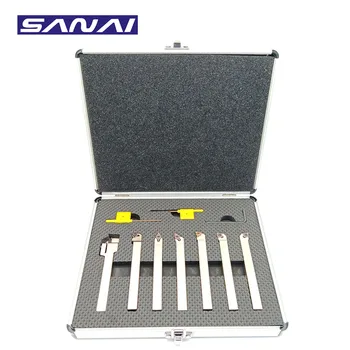 SANAI 7 комплекти никелированных притежателите на струг с ЦПУ с диаметър 10 мм, с твердосплавными плочи и гаечными на ключовете в комплекта