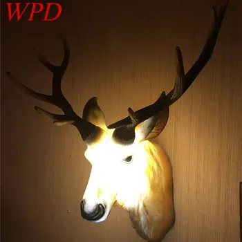 WPD Nordic Deer, с монтиран на стената Лампа LED Интериорен Творчески Имитационный Лампа-халба бира За Дома, Всекидневна, Коридор, Декор