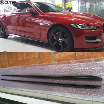 XE Car Styling Странични прагове от въглеродни влакна за тяло Комплект престилки за Jaguar XE 2015up