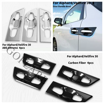 Автоаксесоари за Toyota Alphard Vellfire 30 2016-2021 на Външния протектор на вратата на колата, дръжка, капак на купата, довършителни ABS Хром/carbon
