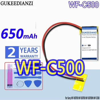Батерия GUKEEDIANZI Висок капацитет WFC500 (2 линии) 650 mah За Sony WF-XB700 WF-SB700 WF-SB700N WF-C500, Калъф за зареждане WH-CH510