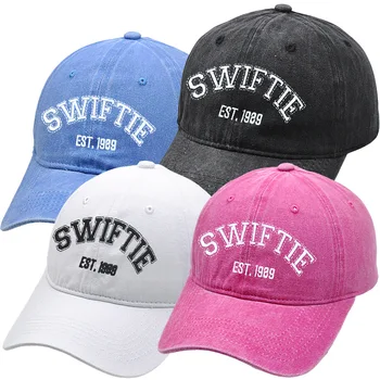 Бейзболна шапка Taylor Swift с бродерия от 1989 г., шапка за татко, шапки от слънцето с утиным по езика, ретро памук, унисекс, уводна част, подаръци