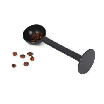 В 1 кафеена лъжичка 10 г мерителна лъжичка Стандартна двойна употреба, лъжица за боб, Лъжичка на прах, Лъжичка за кафе машини, Кухненски Инструменти