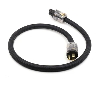 Висококачествен меден захранващ кабел ac hifi аудио захранващия кабел на САЩ/ЕС на захранващия кабел от чист мед с жак захранване P-029/P-029E