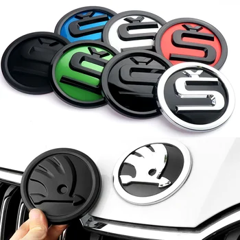 Емблемата на 8/9 СМ, Икона на предния капака на една кола, Стикер на задния багажник за Skoda Octavia Rapid, Лого A7 Superb KAMIQ, Аксесоари