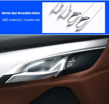 За BMW X5 F15 2014-2018 ABS хромирани стикер за декорация на купи вътрешната врата 4шт