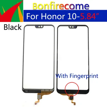 За Huawei Honor 10 COL-L29 Тъчпад, дигитайзер сензор с пръстов отпечатък, подмяна на външен предно стъкло
