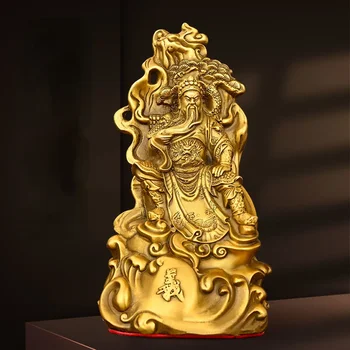 Китайски Гуан Гонг с медни орнаменти, Малки Аксесоари за декорация на дома, Интериор на офис бюрото