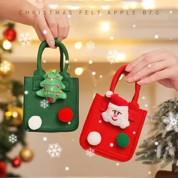 Коледна фетровая чанта Tiktok в същия стил, че и Коледна фетровая подарък чанта в навечерието на Коледа, креативна Мультяшная фетровая чанта