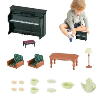 Комплект мебели за куклена къща, аксесоари за куклата къща, бижута, аксесоари за миниатюрни куклена къща, образователни играчки за деца