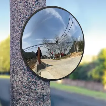 Куполна огледало Външно 11.8 инча Регулируема Широкоугольное Ъглово огледало на Безопасността на движението по пътищата Кръгло Защитно огледало За ъгли Слепи зони