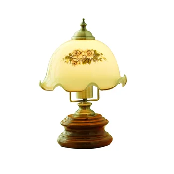 Кухненски Ретро Цвете Френски, Американски Кънтри Стилът на Европейския Нощна Стъклена настолна лампа за спални