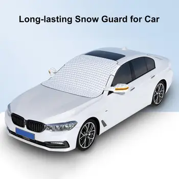 Лесна инсталация на Снежната покривка за автомобил, Универсална за снежната покритие на предното стъкло на превозното средство с магнити, защита от слънцето през зимата за кола