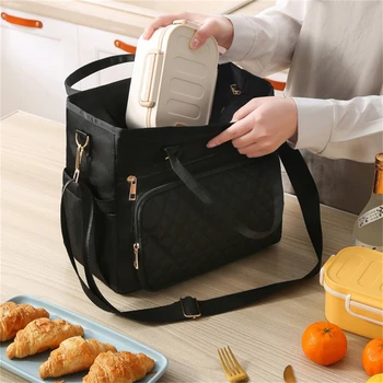 Модерна чанта за пикник, термосумка за съхранение, мултифункционален водоустойчив запечатани чанта за обяд с голям капацитет