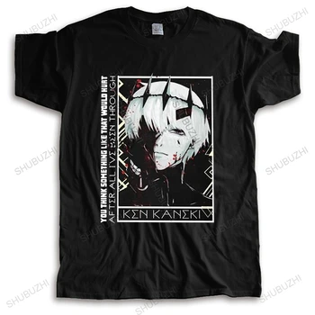 Мъжка тениска Tokyo Ghoul Ken Kaneki С Къси ръкави, Памучен Тениска, на Хладно Дизайнерска тениска Harajuku Аниме Манга Tee, Дрехи Големи размери