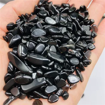 Натурален черен обсидиан, на кварцов кристал, за чакъл за размагнетизиране, естествени камъни и минерали, камъни за аквариуми