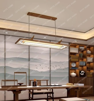 Нова полилей за чайна стая в китайски стил Офис светодиодна настолна лампа за ресторант