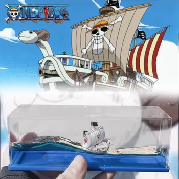 Плаващ бутилка Весела One Piece Thousand Sunny Barco Fluid Drift Bottle 3D Ship In Bottle Go Весела Boat Home Decor Подарък за деца